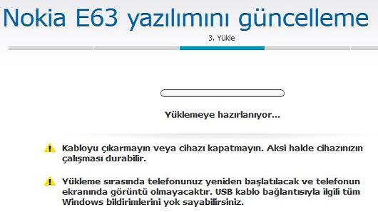 Nokia E63 Yazılım Güncelleme 6