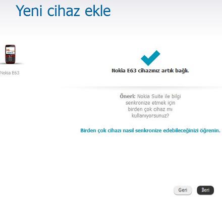 Nokia E63 Yazılım Güncelleme
