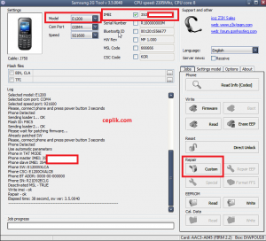 samsung e1200 z3x box imei repair