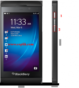 blackberry z10 ekran görüntüsü alma