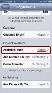 iPhone AssistiveTouch