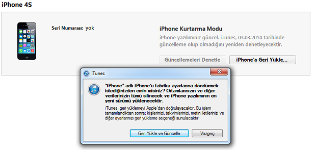 iOS 12 Beta'dan iOS 11'e 